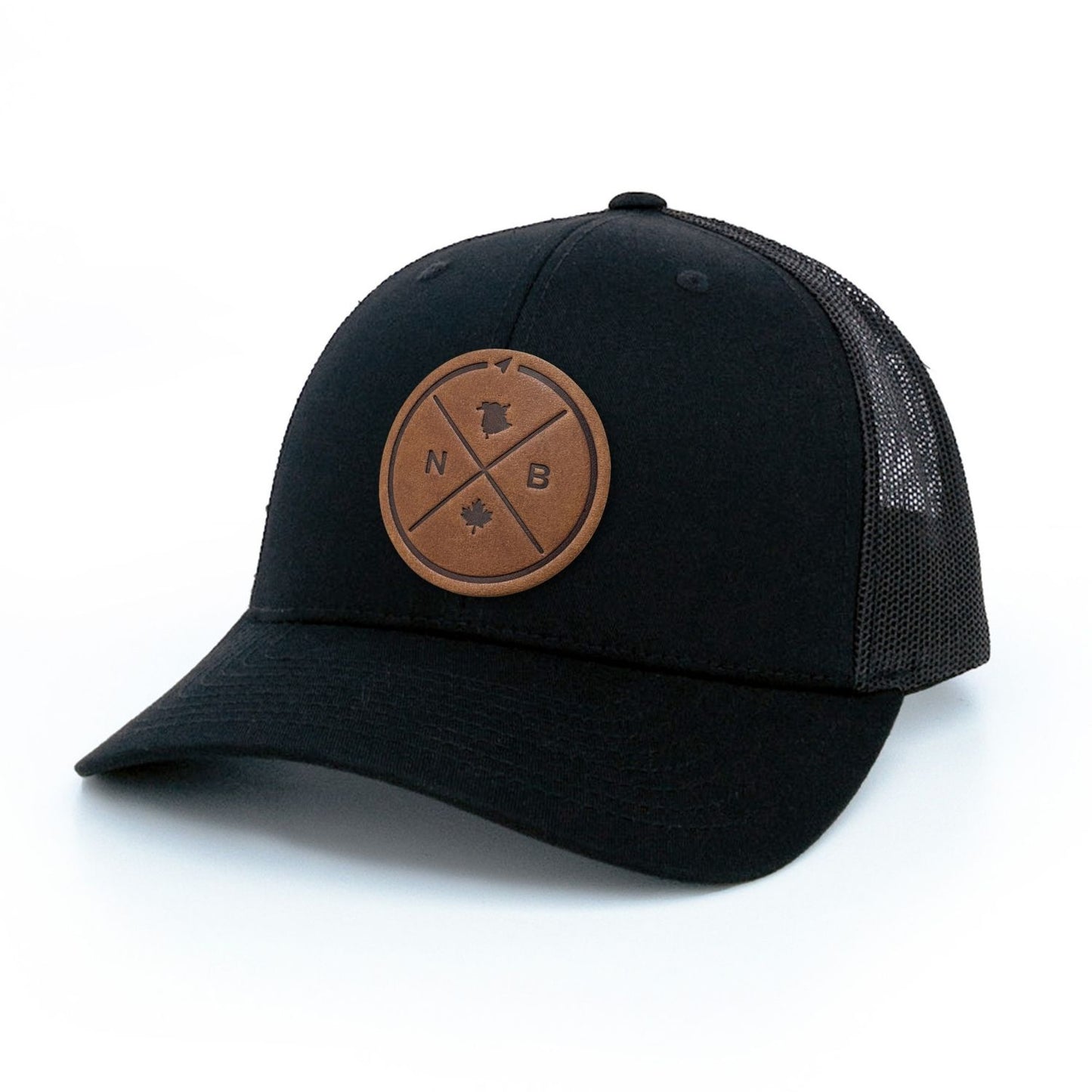 New Brunswick Compass Leather Patch Hat