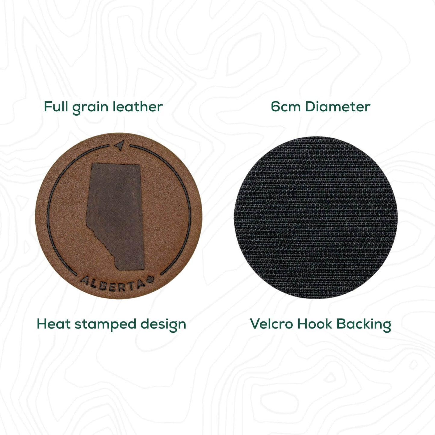 Alberta Leather Patch with Velcro