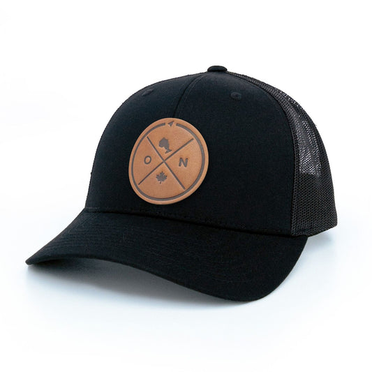 Ontario Compass Leather Patch Hat