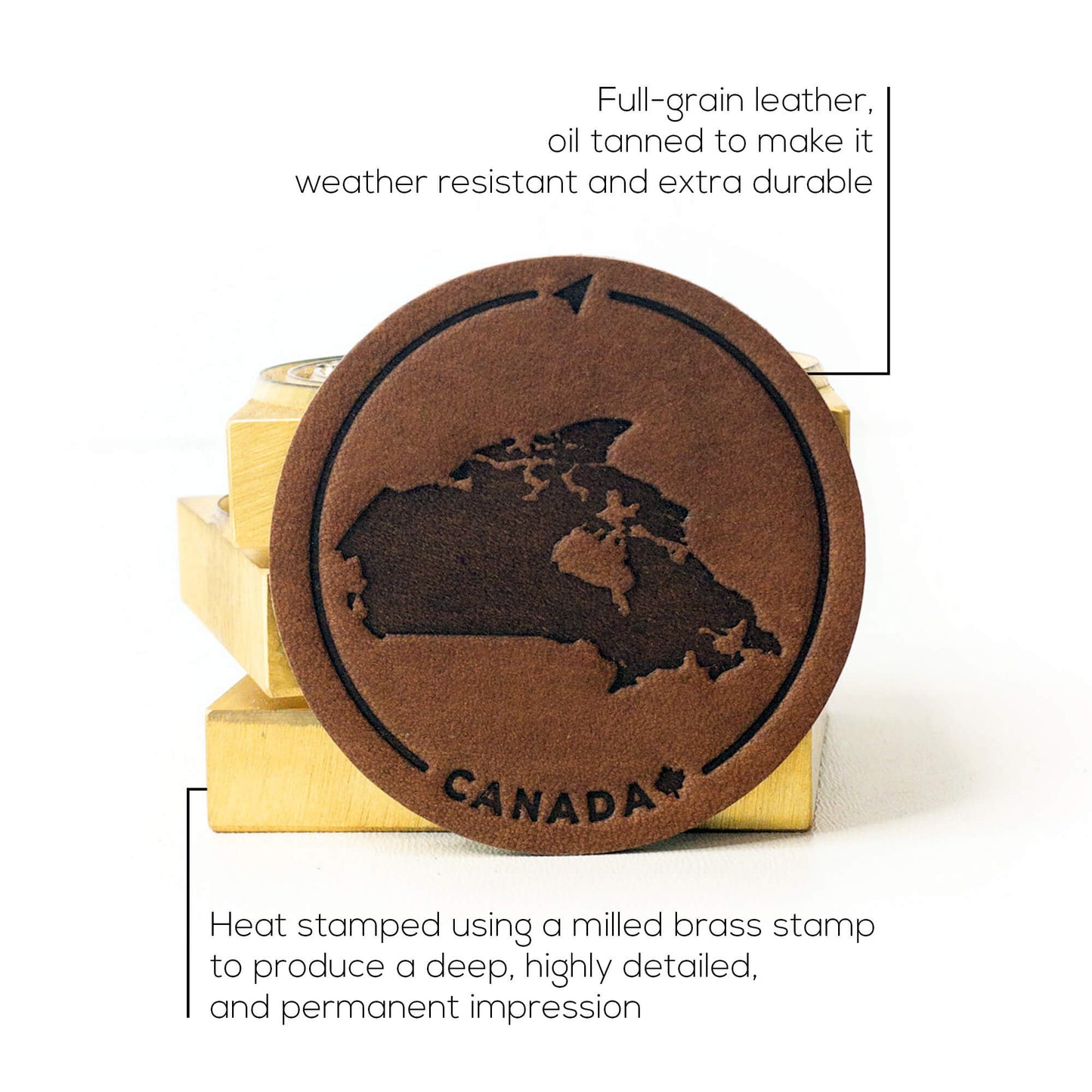 Canada Leather Patch with Velcro