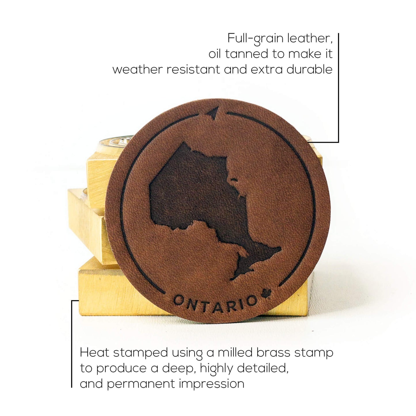 Ontario Leather Patch with Velcro