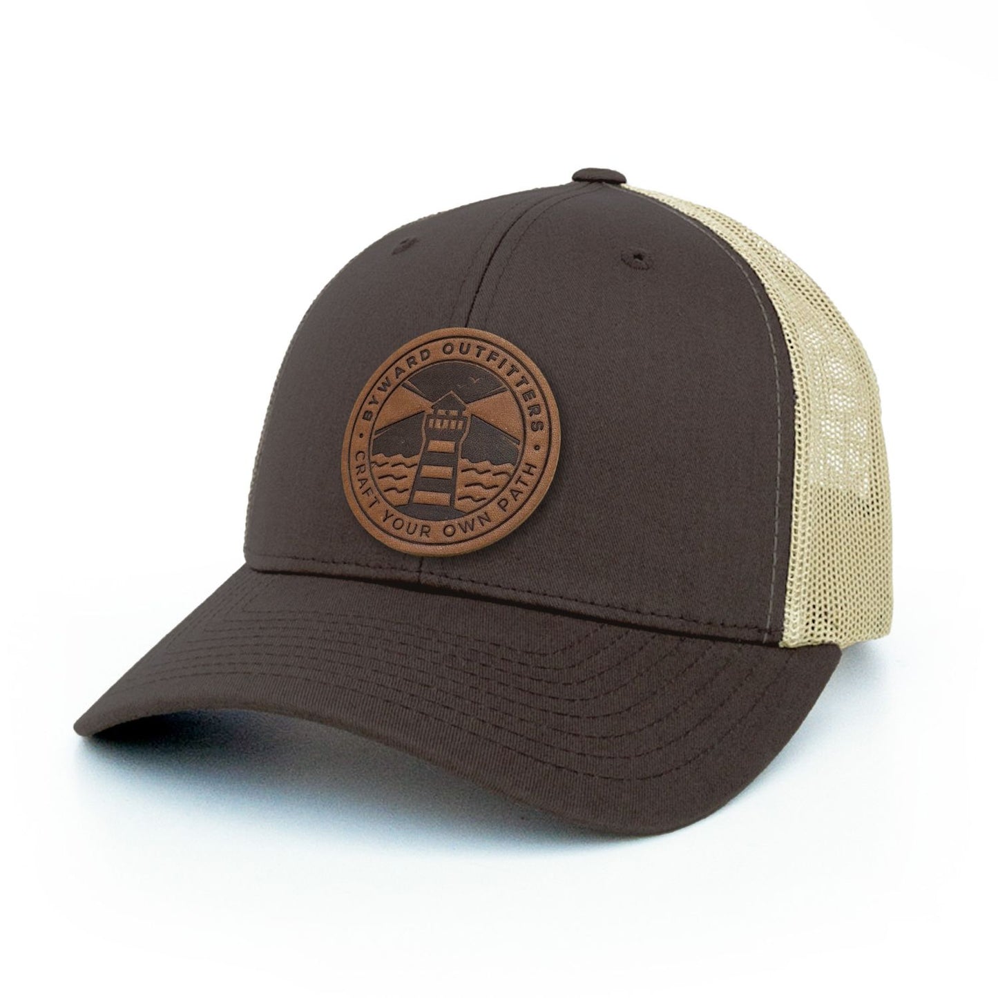 Maritime Lighthouse Leather Patch Hat