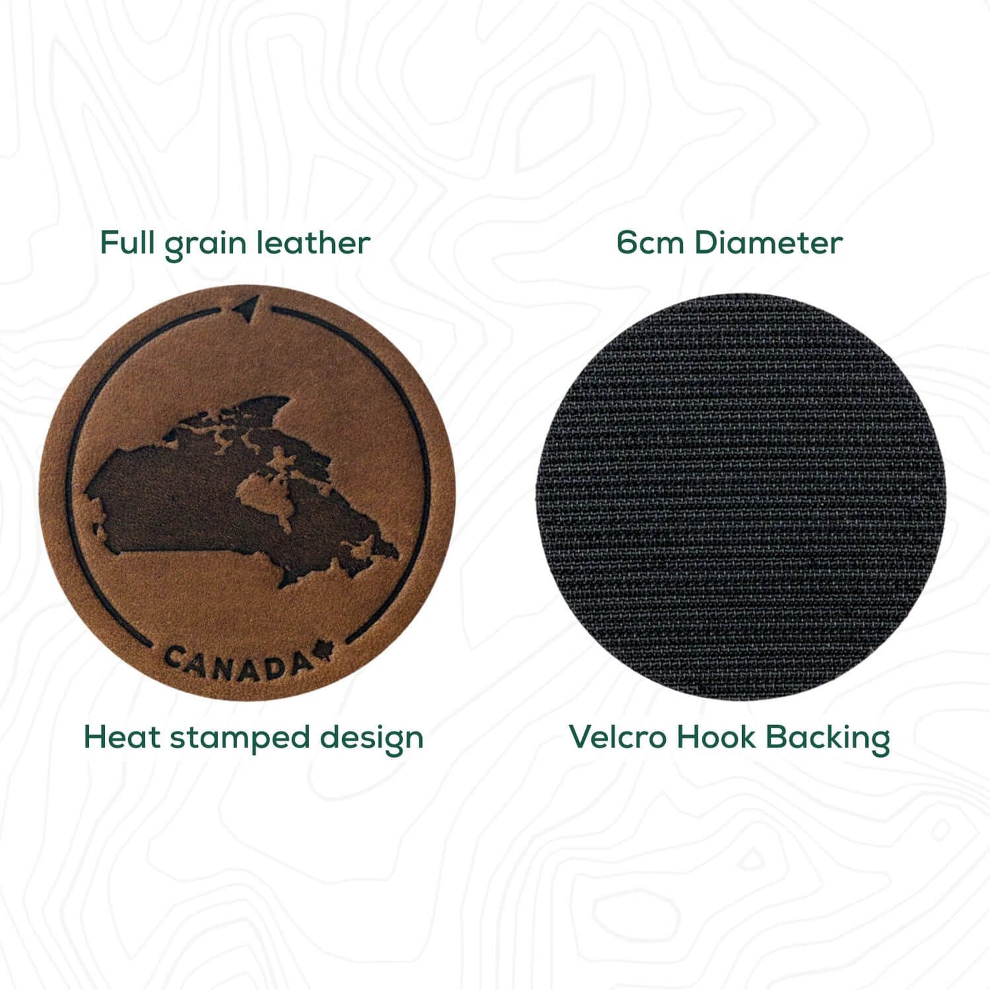 Canada Leather Patch with Velcro
