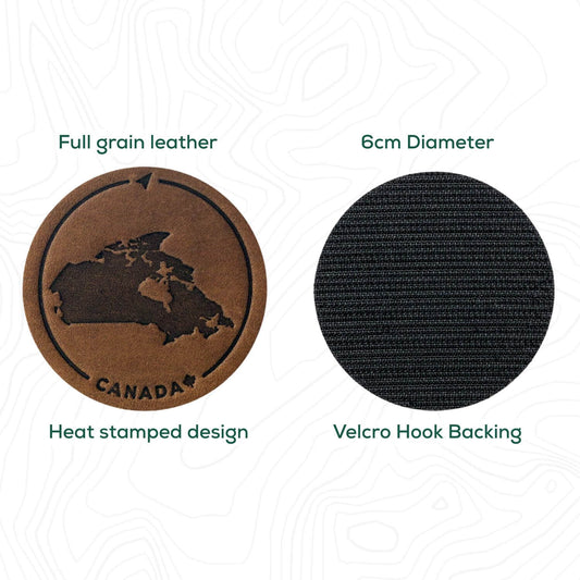 Canada Leather Patch with Velcro