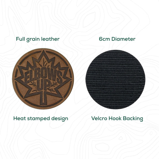 Elbows Up Leather Patch with Velcro