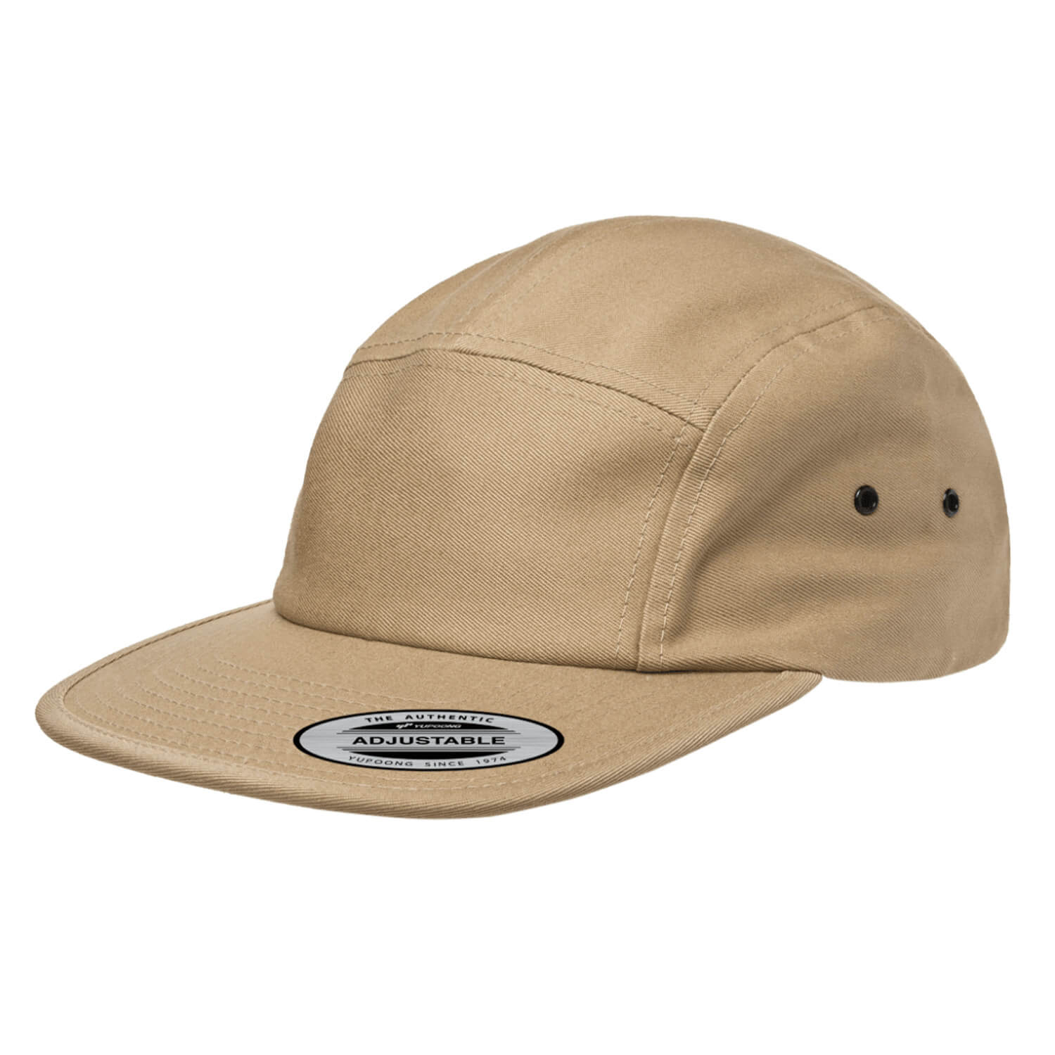 byward outfitters custom hats, custom leather patch jockey hat in tan