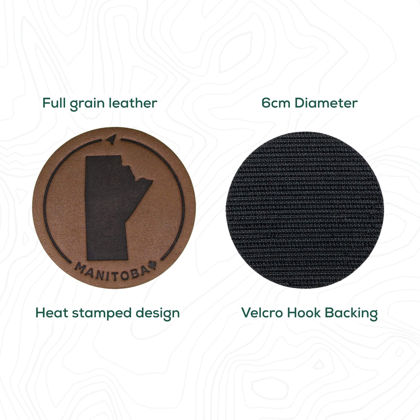 Manitoba Leather Patch with Velcro