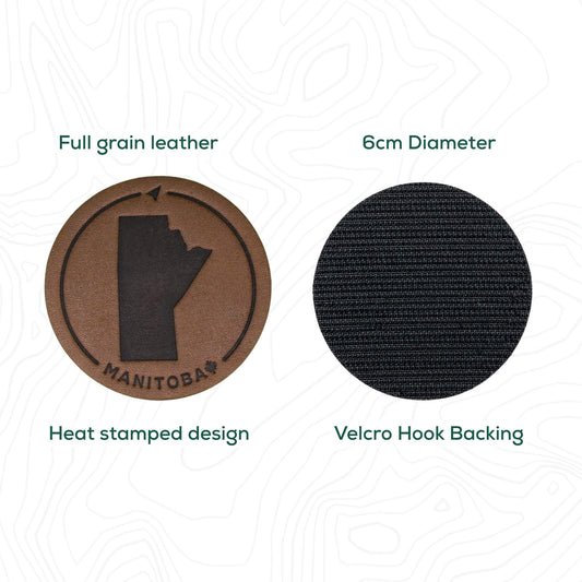 Manitoba Leather Patch with Velcro