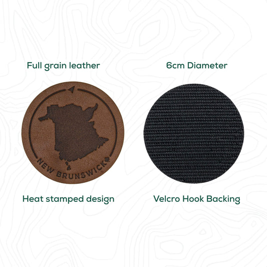 New Brunswick Leather Patch with Velcro