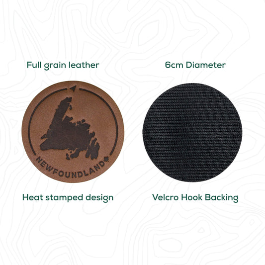 Newfoundland Leather Patch with Velcro