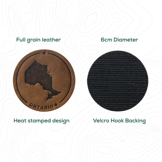 Ontario Leather Patch with Velcro