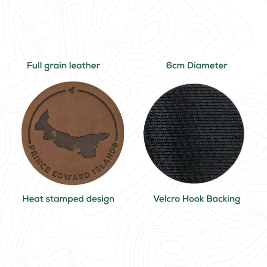 Prince Edward Island Leather Patch with Velcro