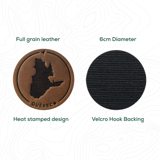 Québec Leather Patch with Velcro