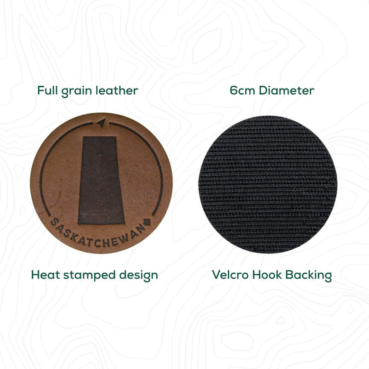 Saskatchewan Leather Patch with Velcro