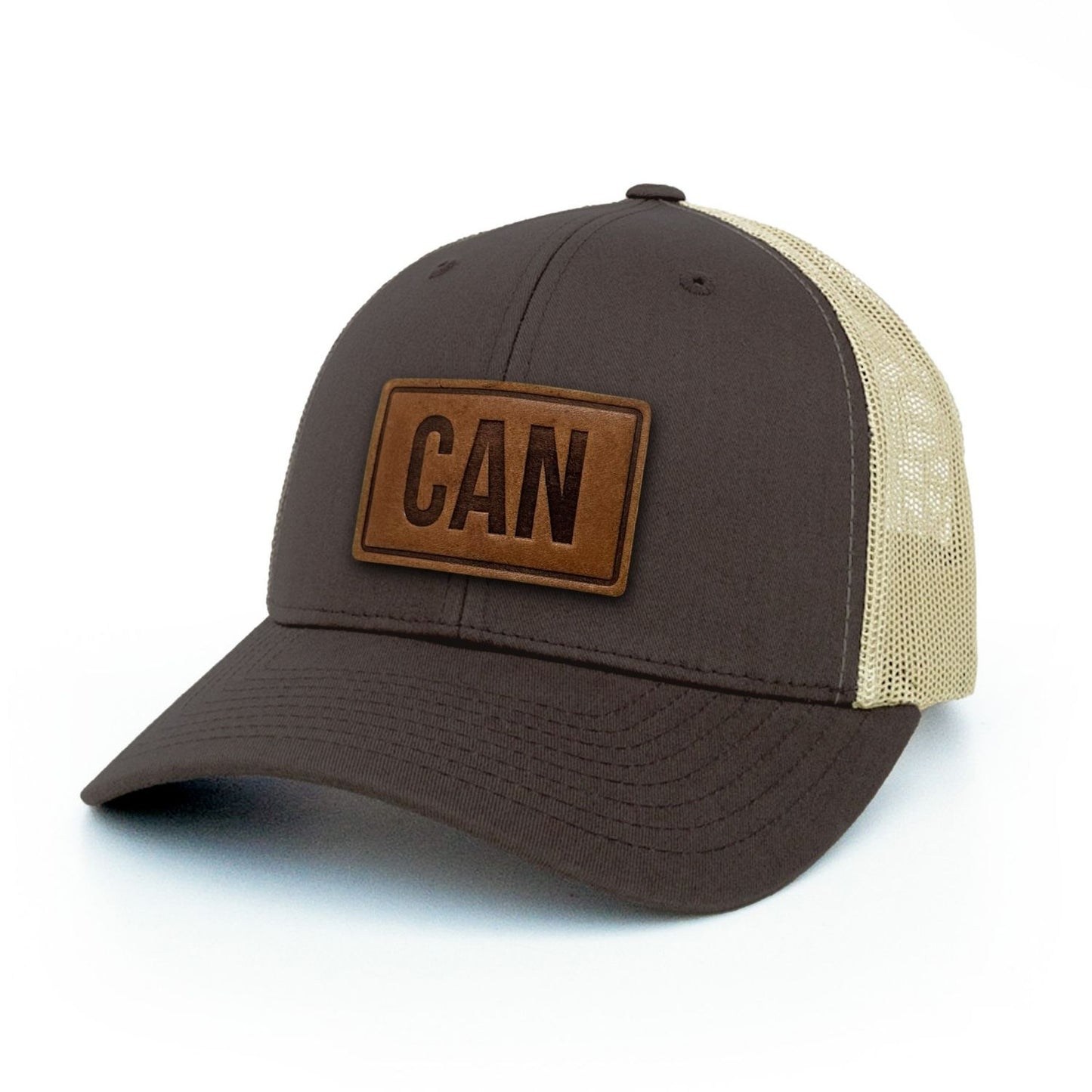CAN Canada Leather Patch Trucker Hat