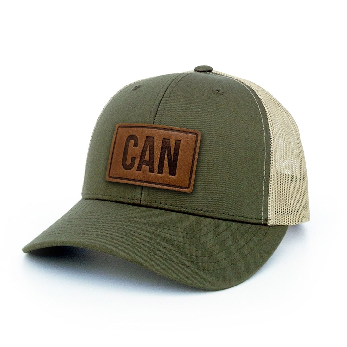 CAN Canada Leather Patch Trucker Hat