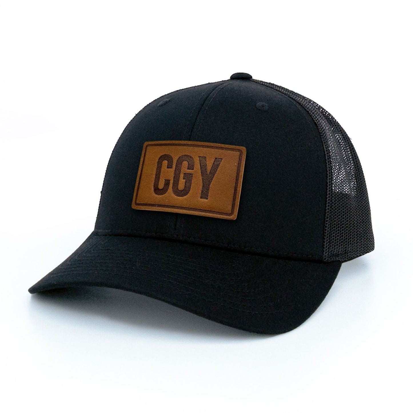 CGY Calgary Leather Patch Trucker Hat