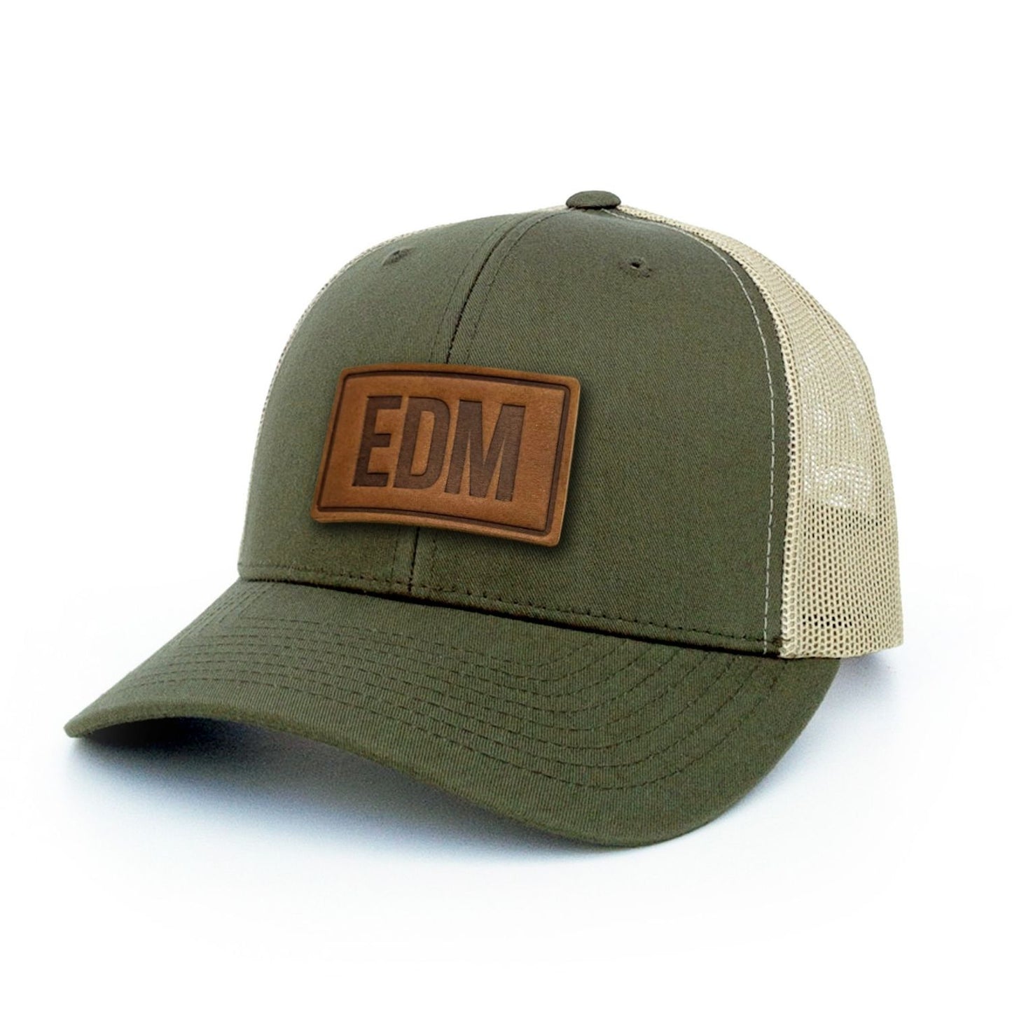 EDM Edmonton Leather Patch Trucker Hat