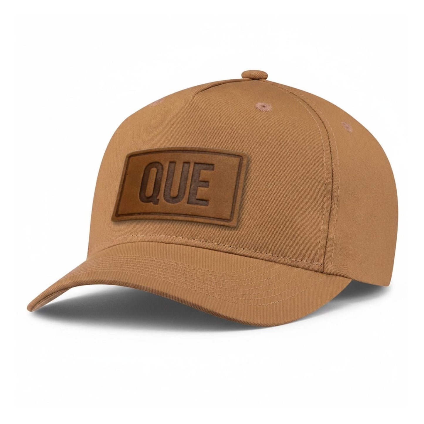 QUE Quebec City Leather Patch 5-Panel Hat