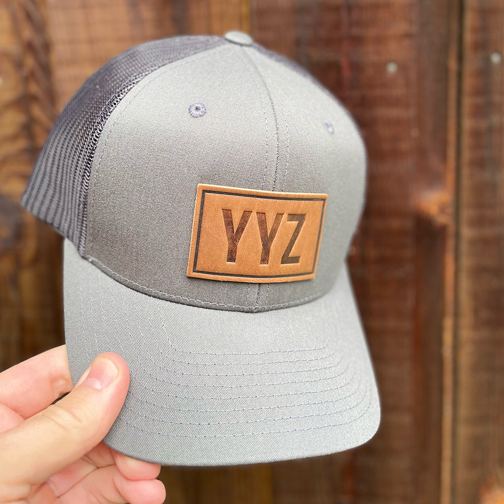 Large Custom Text Leather Patch Hat