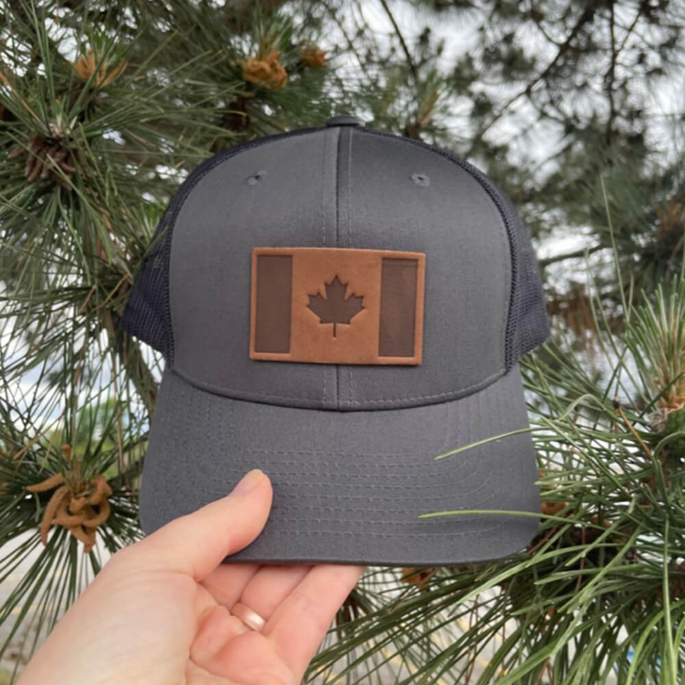 Canada Flag Leather Patch Hat