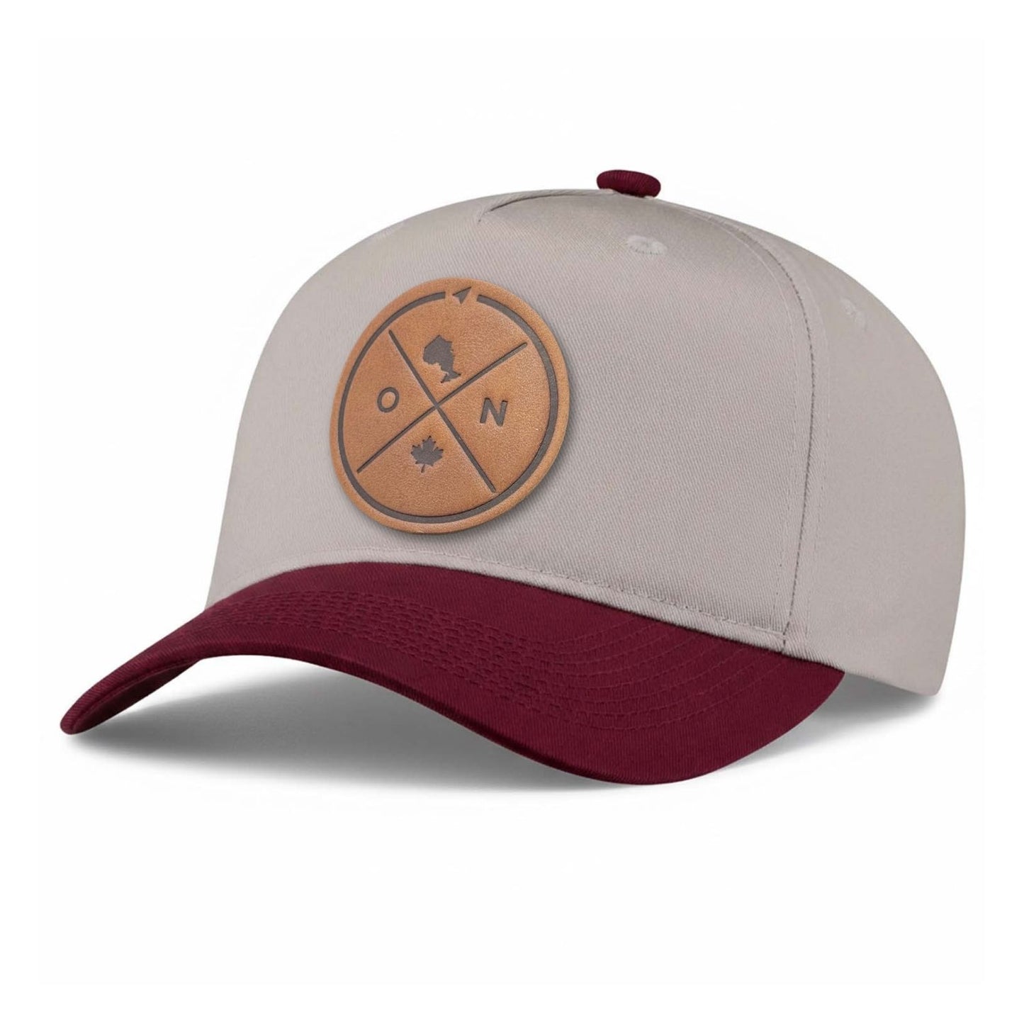 Ontario Compass Leather Patch 5-Panel Hat
