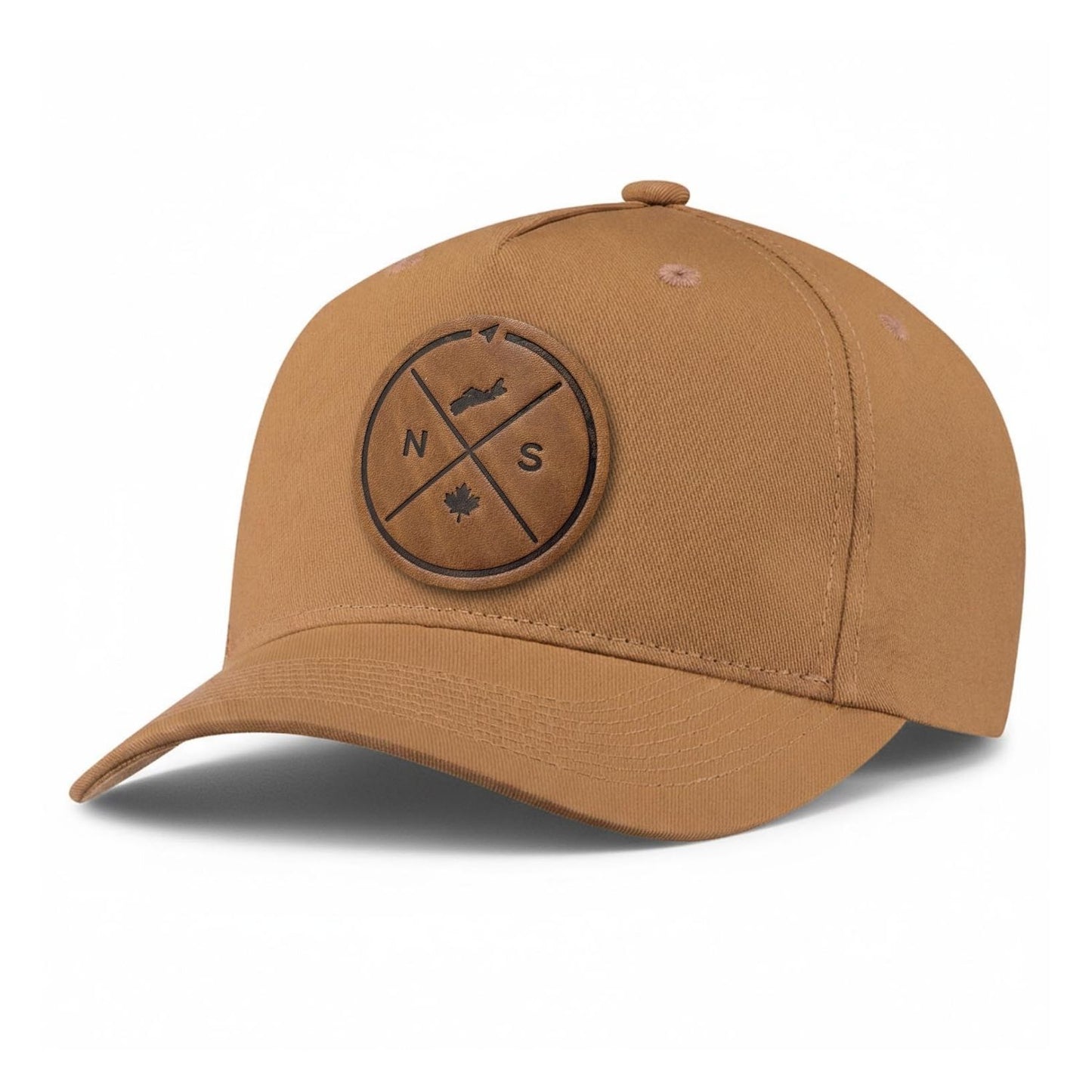 Nova Scotia Compass Leather Patch 5-Panel Hat