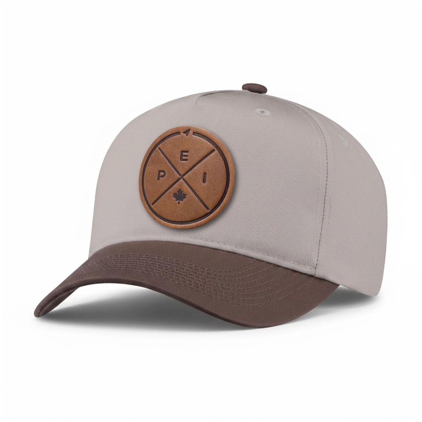 Prince Edward Island Compass Leather Patch 5-Panel Hat