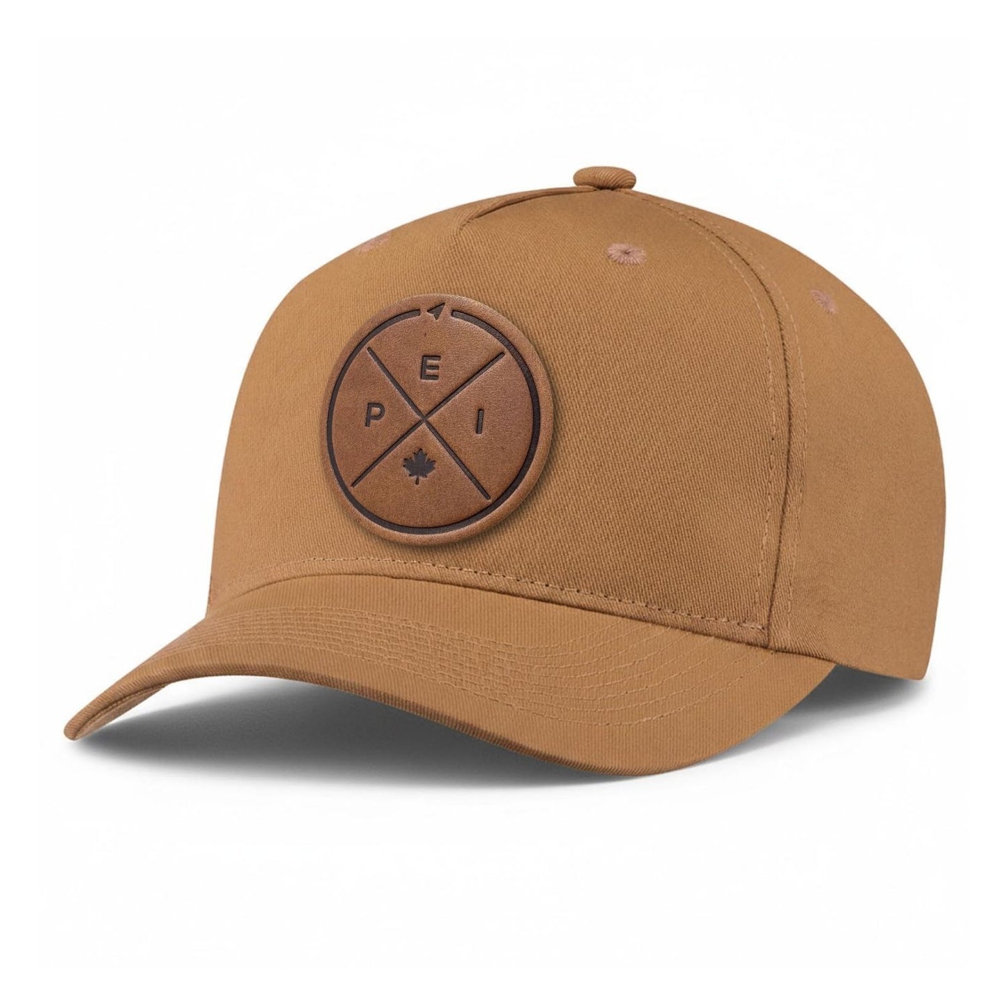 Prince Edward Island Compass Leather Patch 5-Panel Hat