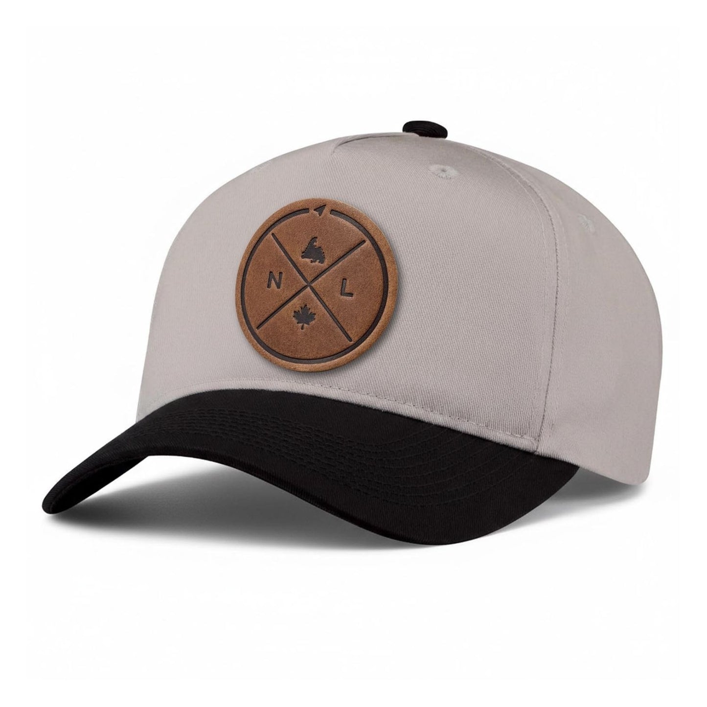 Newfoundland Compass Leather Patch 5-Panel Hat