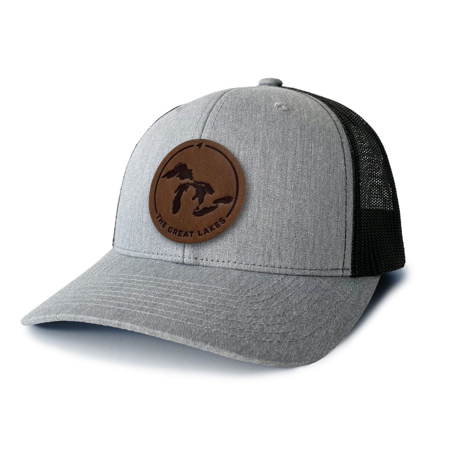 Great Lakes Leather Patch Trucker Hat