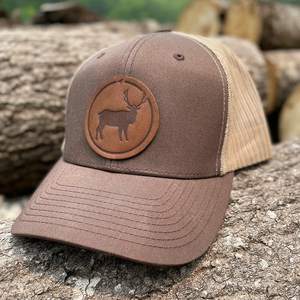 Elk Leather Patch Hat