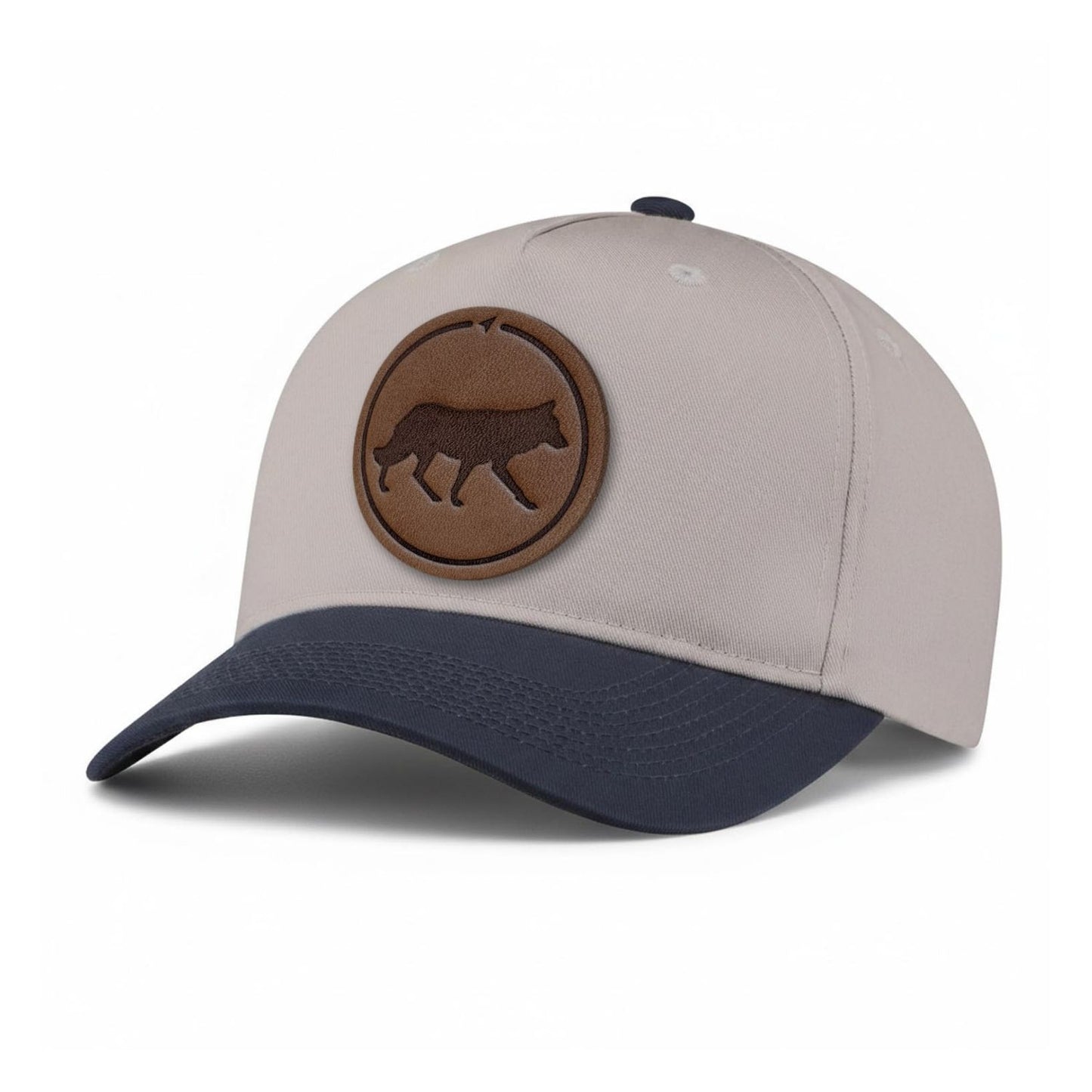 Wolf Leather Patch 5-Panel Hat