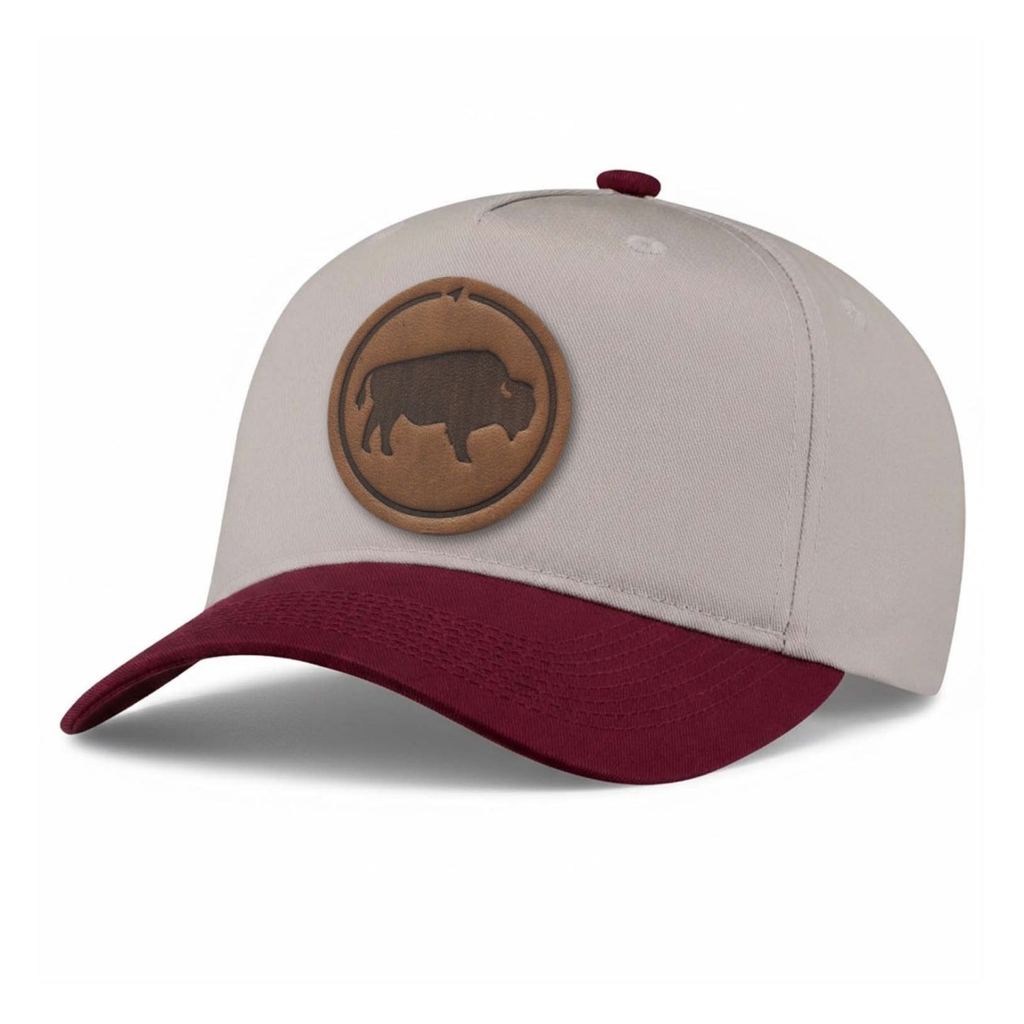 Bison Leather Patch 5-Panel Hat