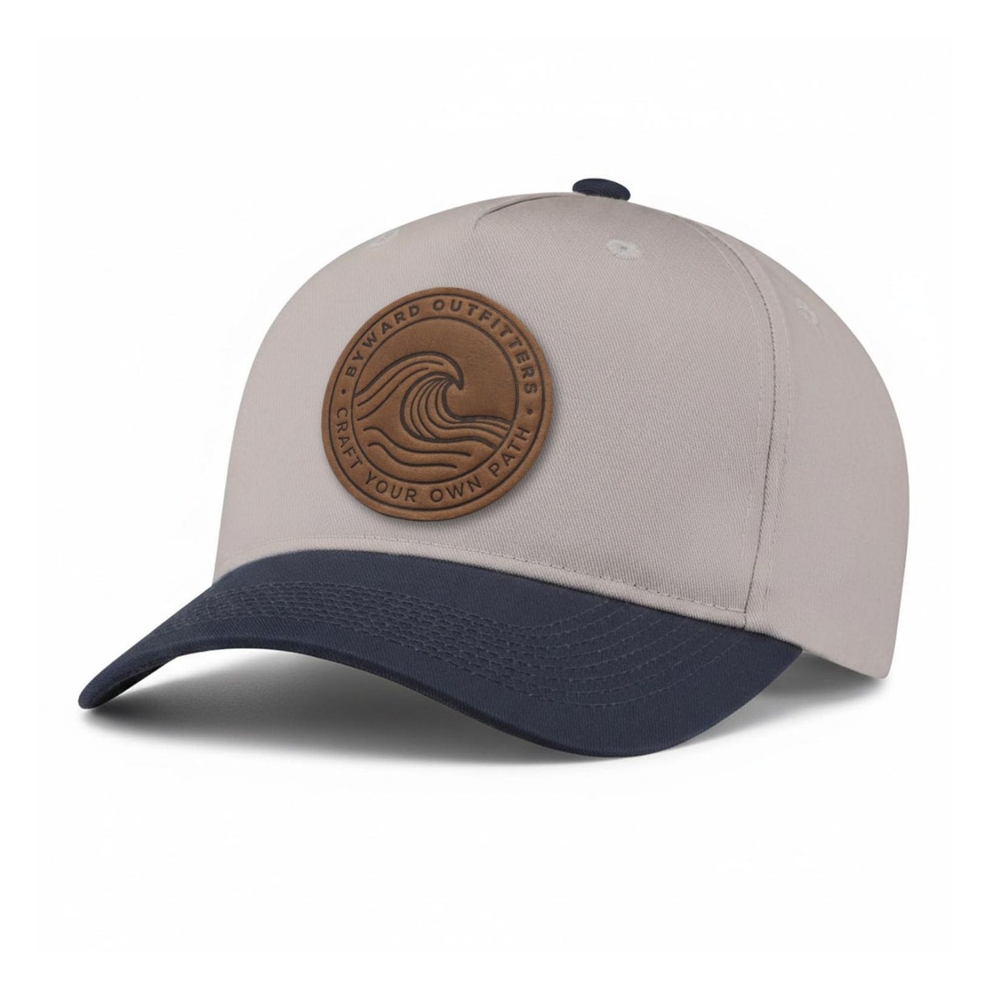 Rolling Wave Leather Patch 5-Panel Hat