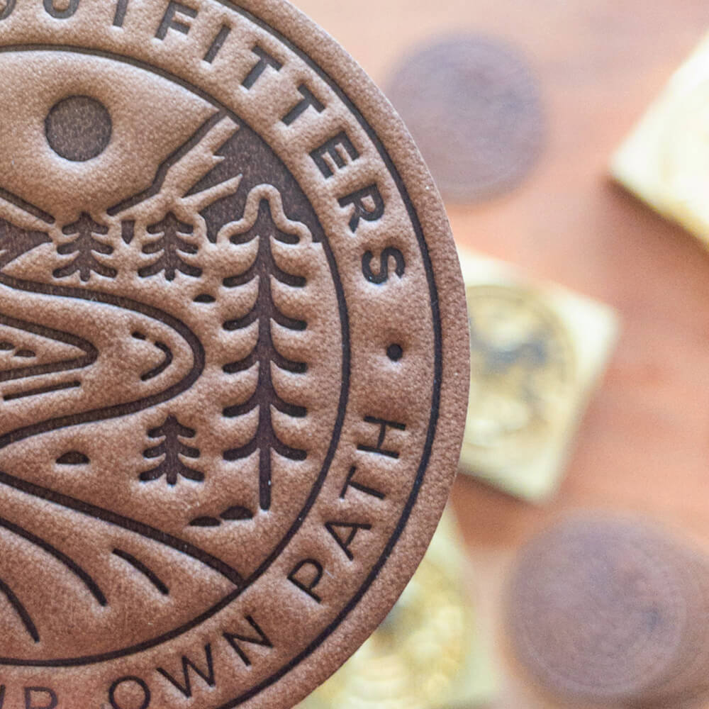 byward outfitters heat-stamped leather patch