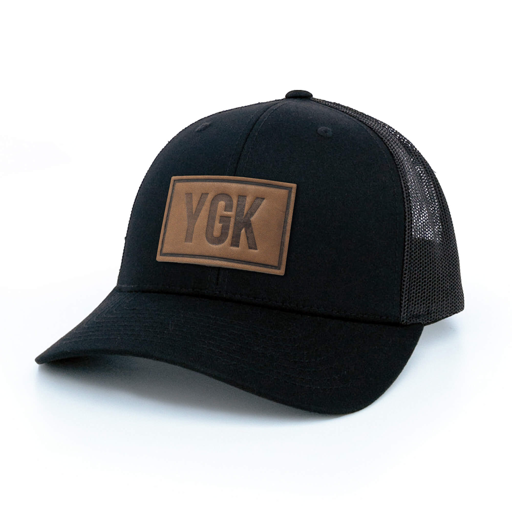 Large Custom Text Leather Patch Hat
