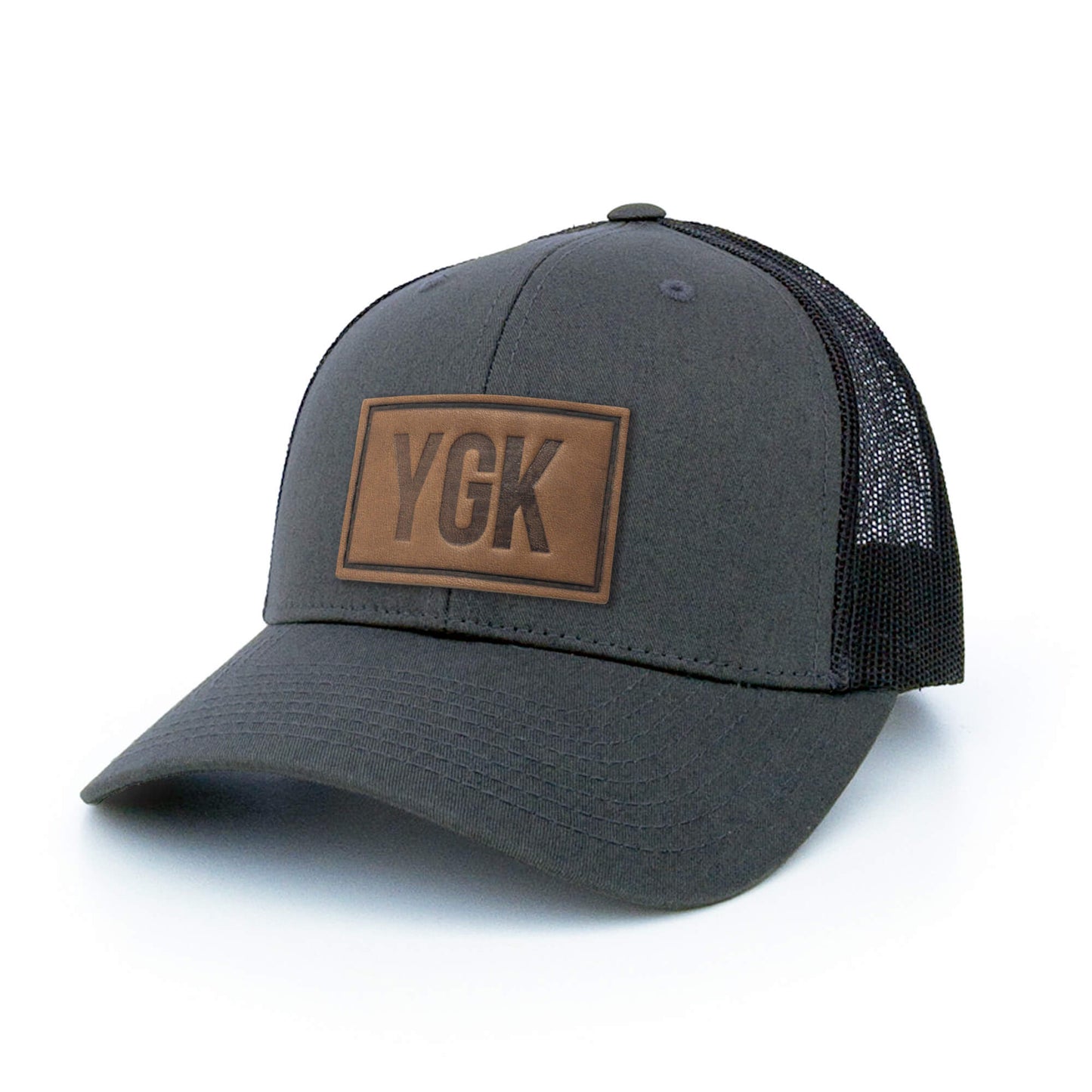 Large Custom Text Leather Patch Hat