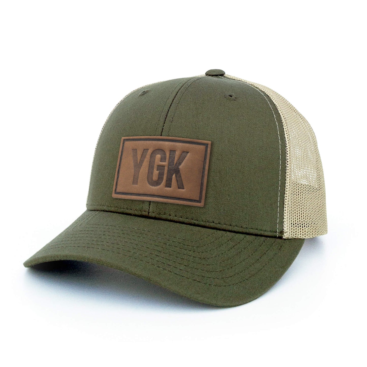 Large Custom Text Leather Patch Hat