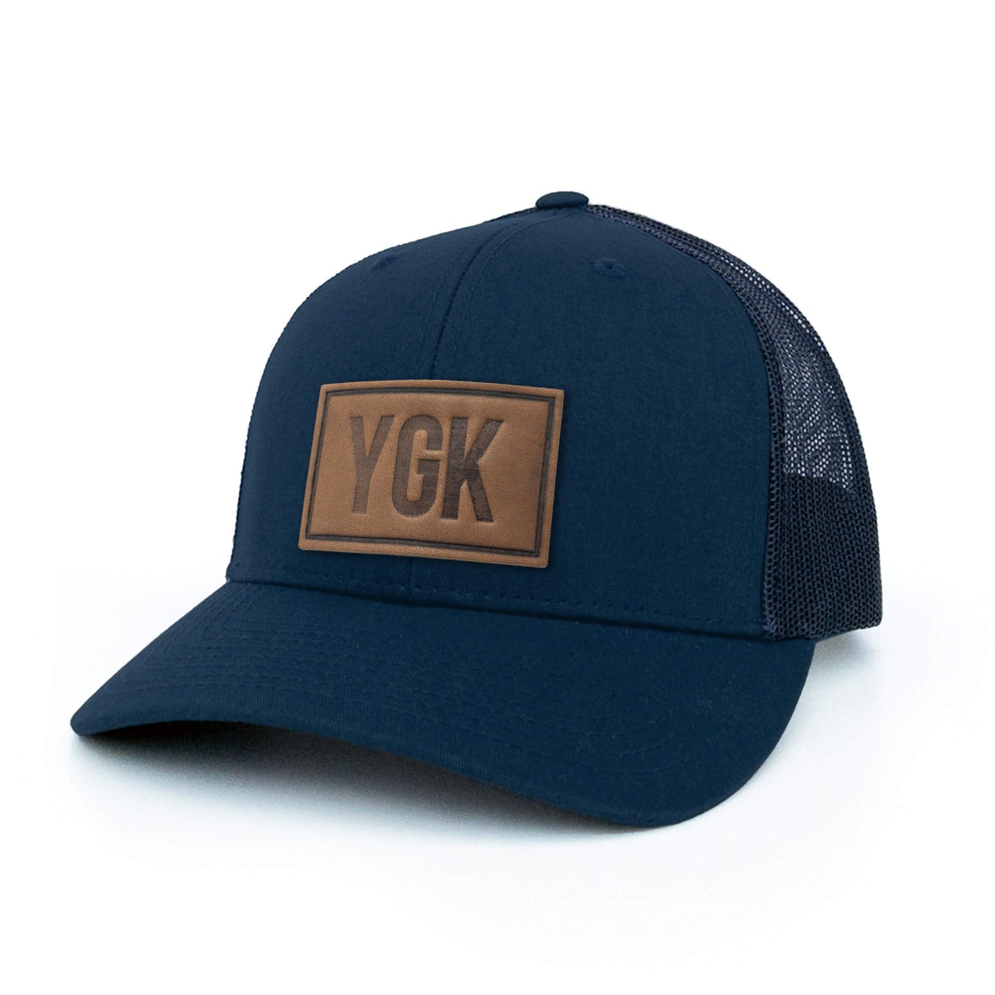 Large Custom Text Leather Patch Hat