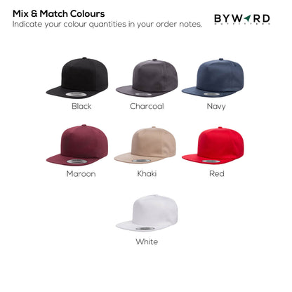 byward outfitters custom hats, custom leather patch flat brim hat