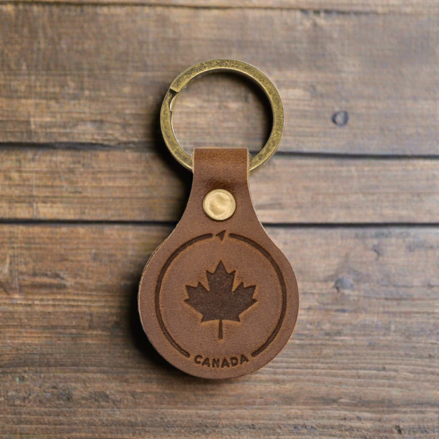 Maple Leaf - Leather Keychain