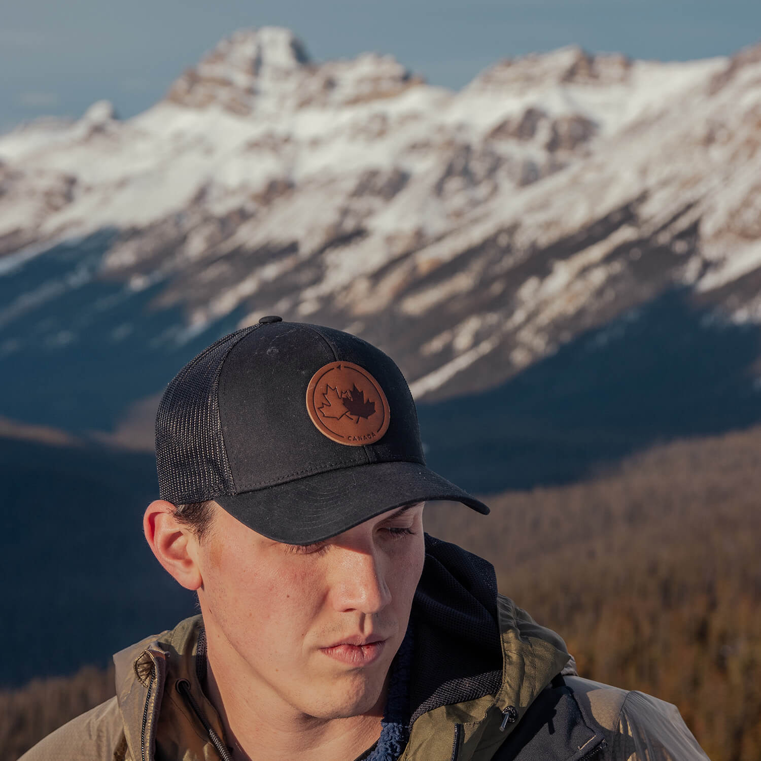 Canada Strong and Free Leather Patch Hat