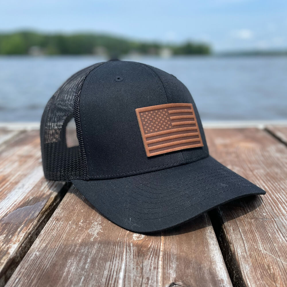 DAD - Custom Text Leather Patch Hat – Byward Outfitters
