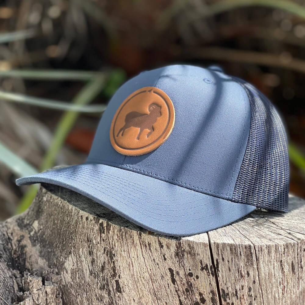 Bighorn Sheep Leather Patch Hat