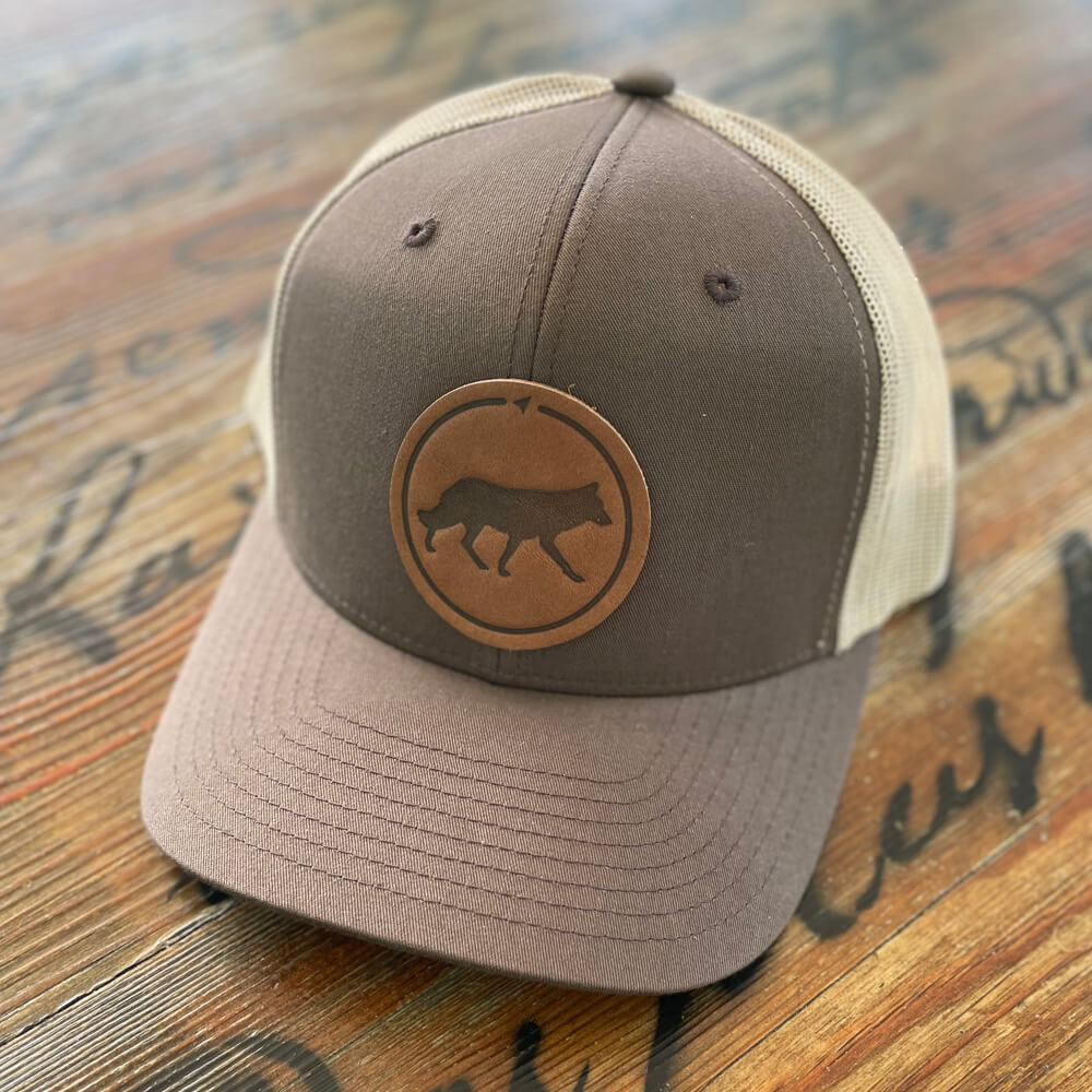 Wolf Leather Patch Hat