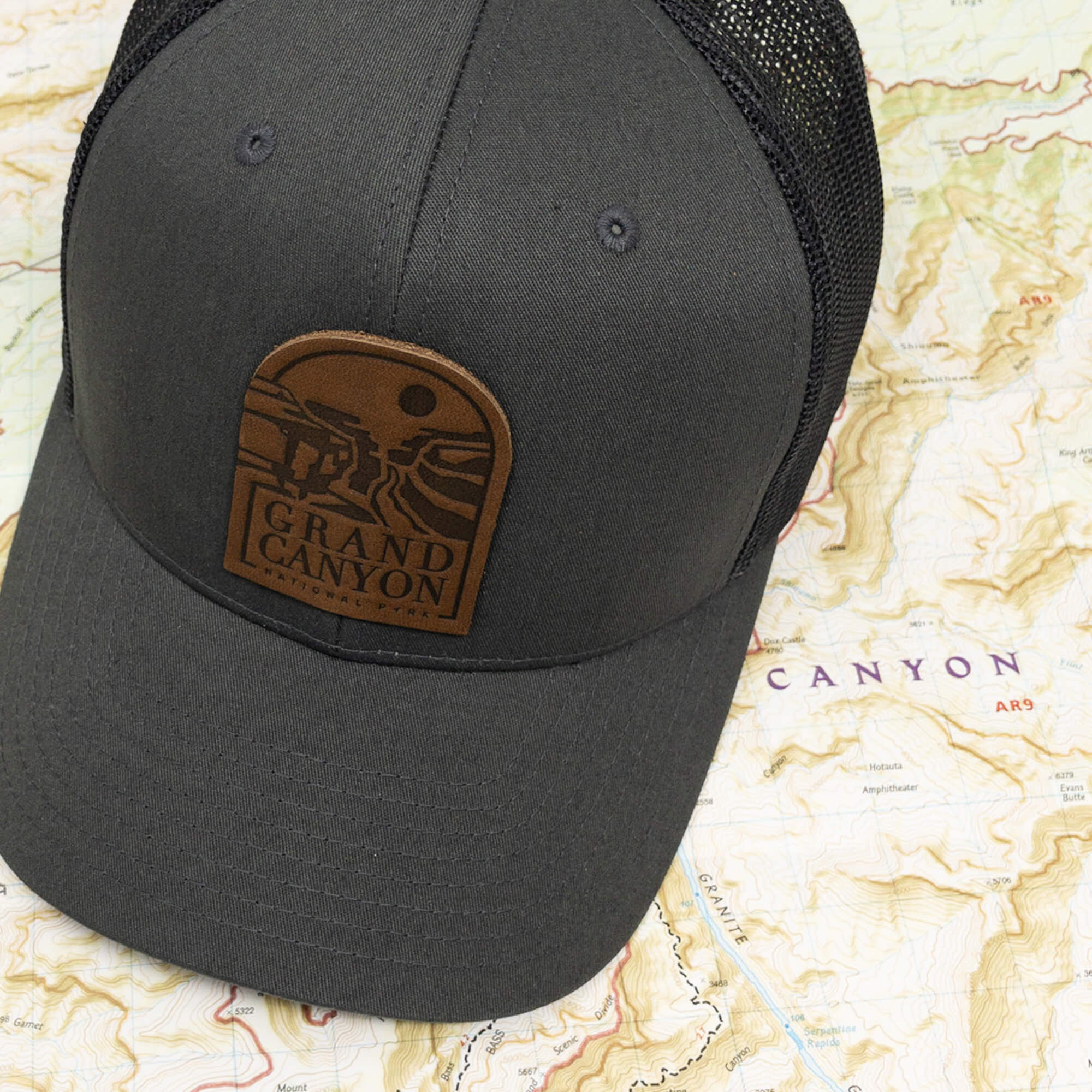 Grand Canyon National Park Leather Patch Hat