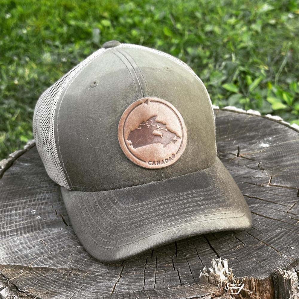 Leather Patch Hat - Largemouth – Tribewear Outdoors