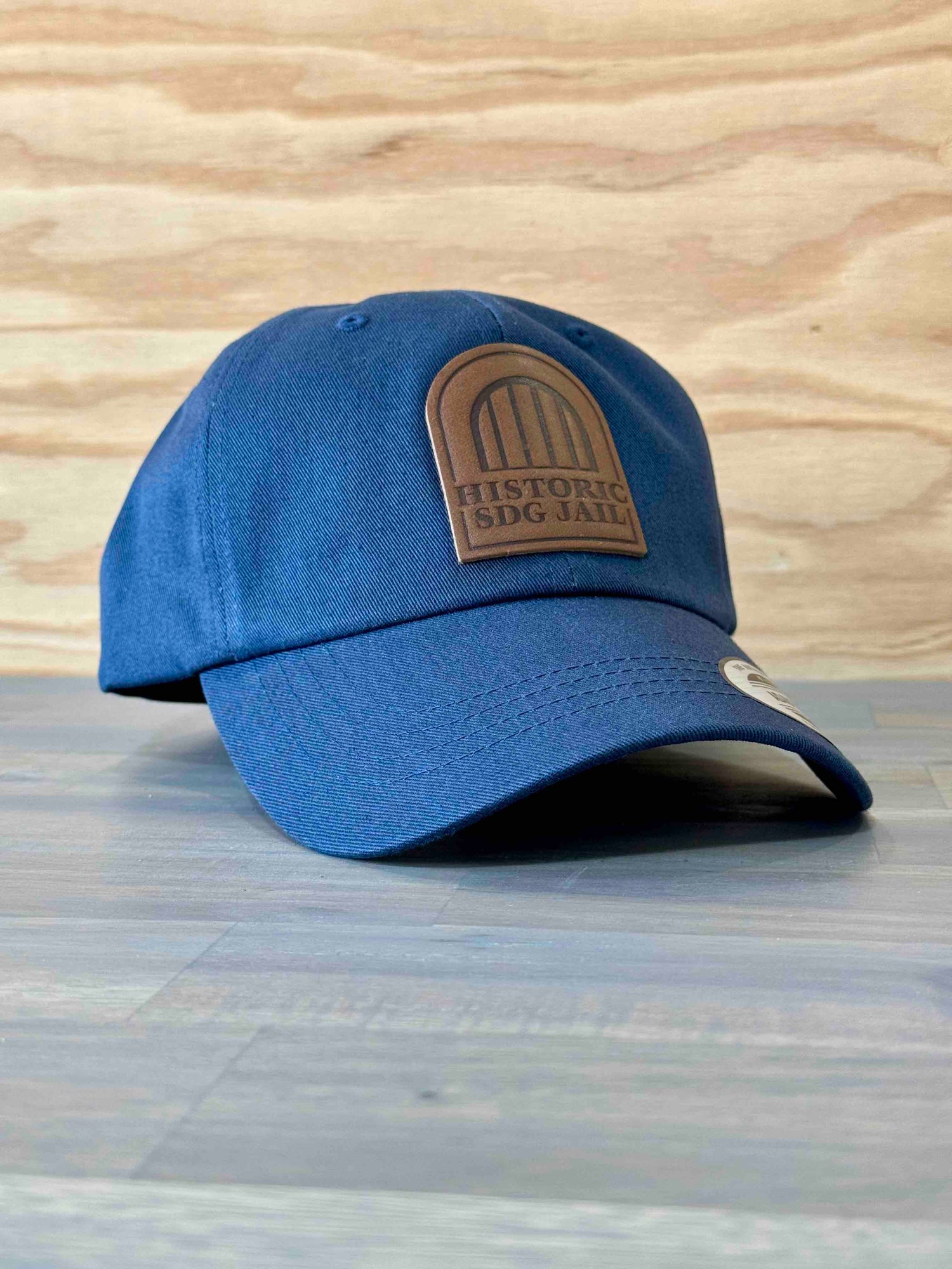 byward outfitters custom hats, custom leather patch dad hat